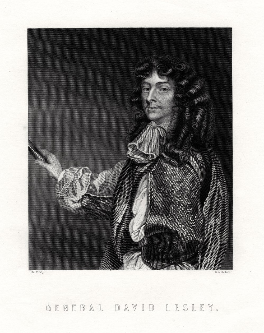 David Leslie, Lord Newark, oficial da cavalaria e general na Guerra Civil Inglesa, século XIX de George J. Stodart
