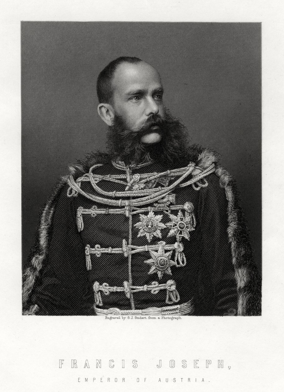 Francis Joseph, imperador da Áustria, século XIX. de George J. Stodart