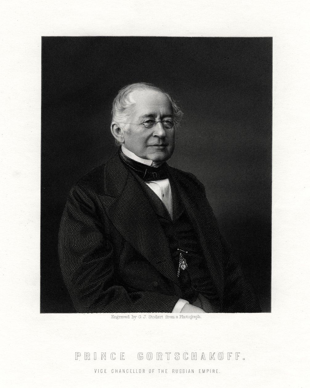 Príncipe Gorchakov, diplomata russo, século XIX de George J. Stodart
