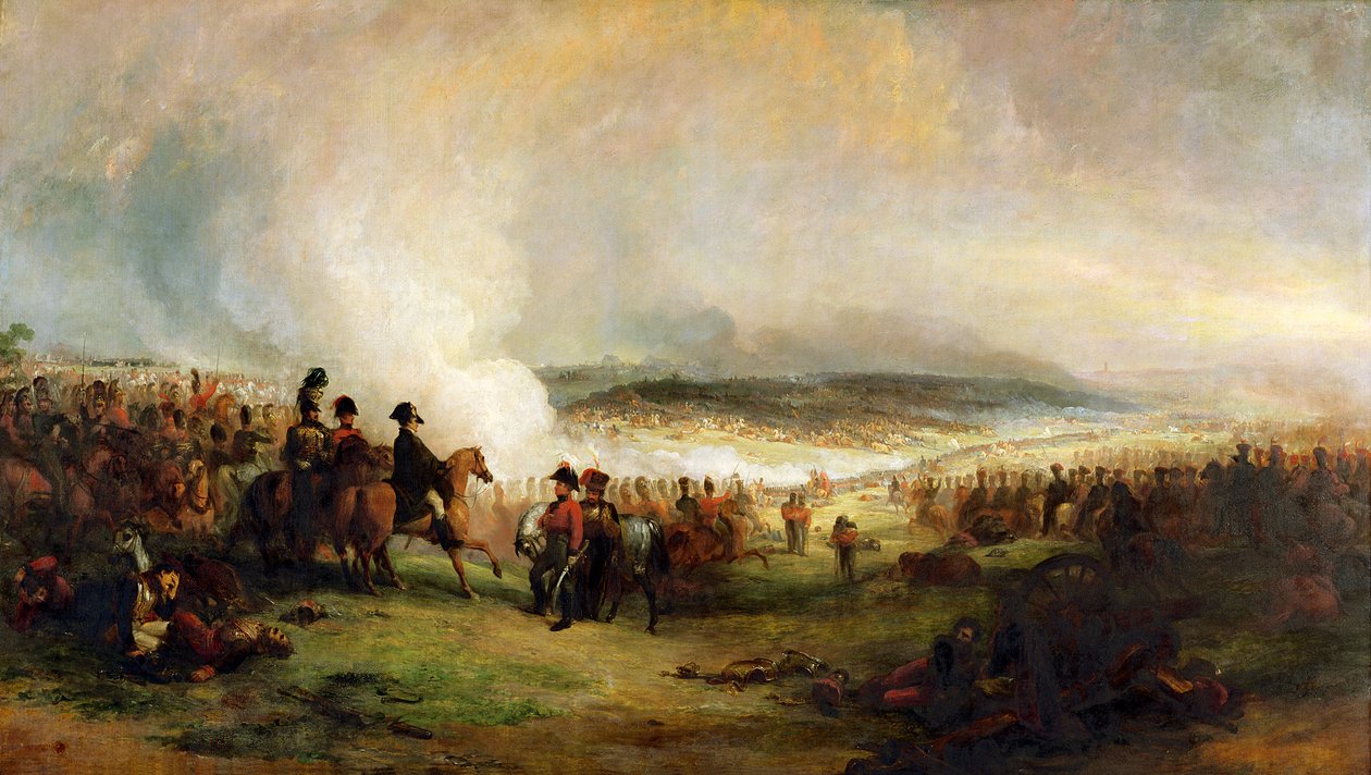 A Batalha de Waterloo (óleo sobre tela) de George Jones