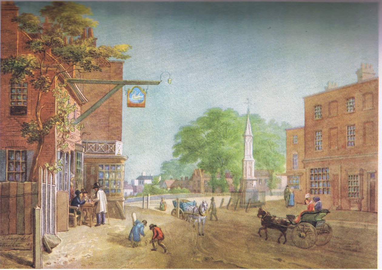 Tottenham Village em 1822 de George Junior Scharf