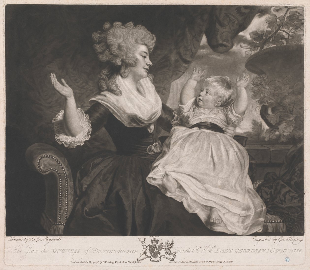 Sua Graça a Duquesa de Devonshire, e a Senhora Honorável Georgiana Cavendish de George Keating