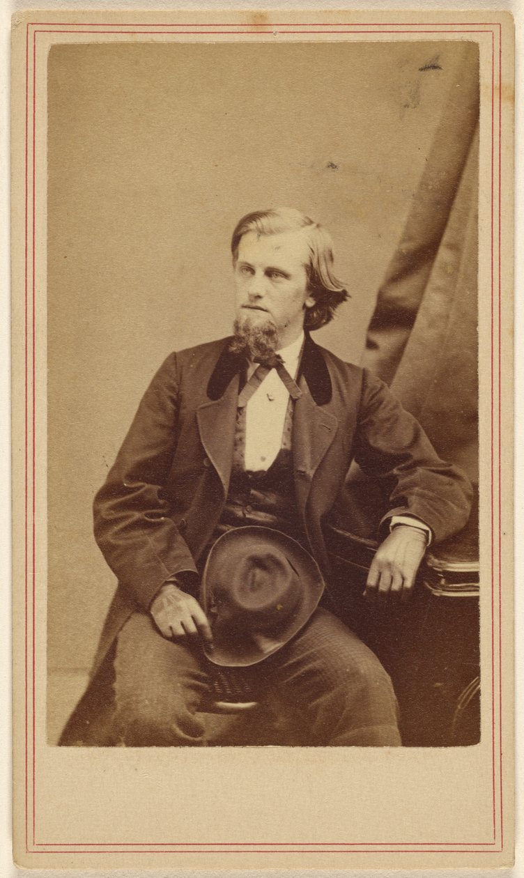 [Homem não identificado com barbicha, sentado, segurando um chapéu no colo]. de George Kendall Warren