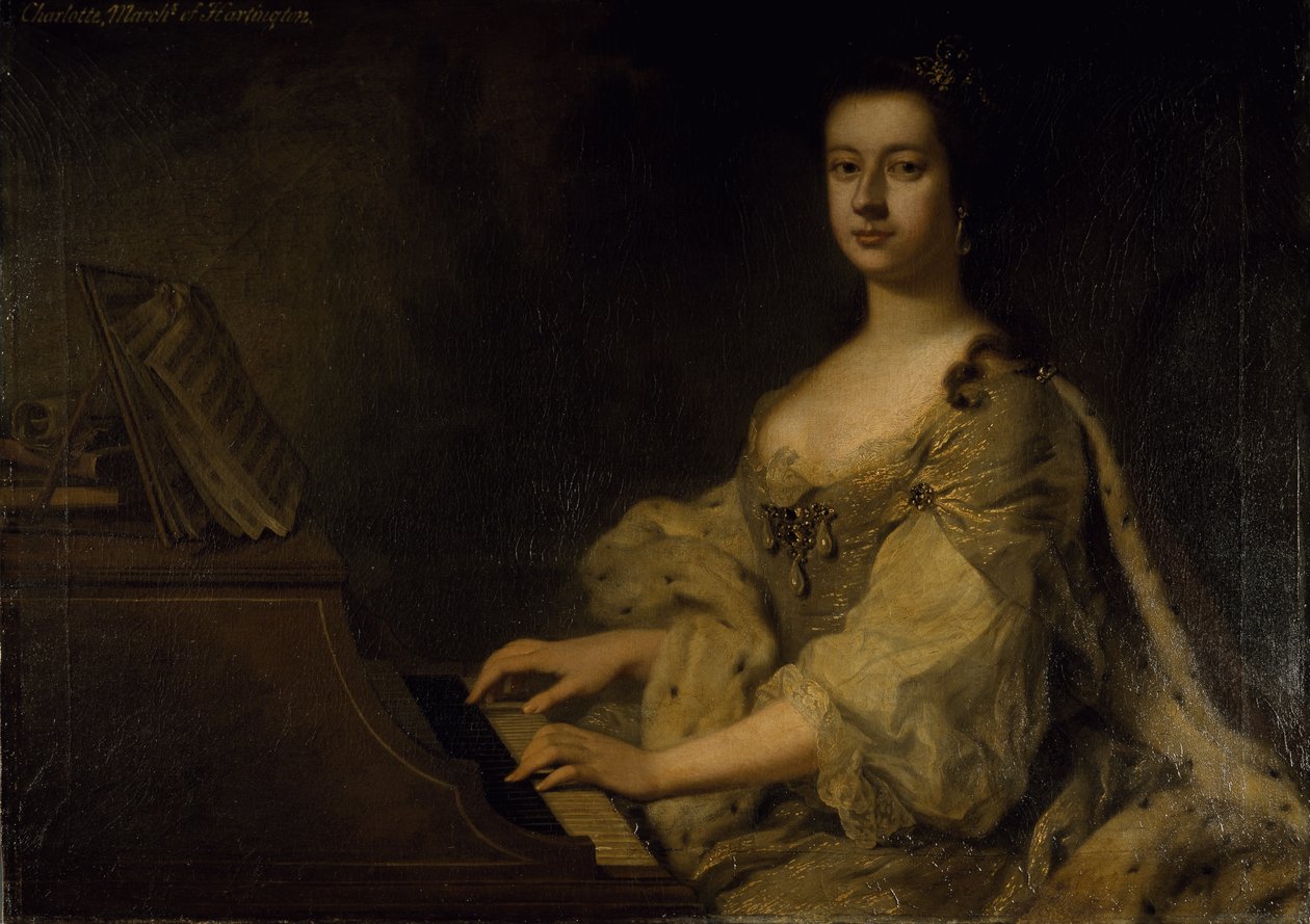 Retrato de Lady Charlotte Boyle, c.1748 (óleo sobre tela) de George Knapton