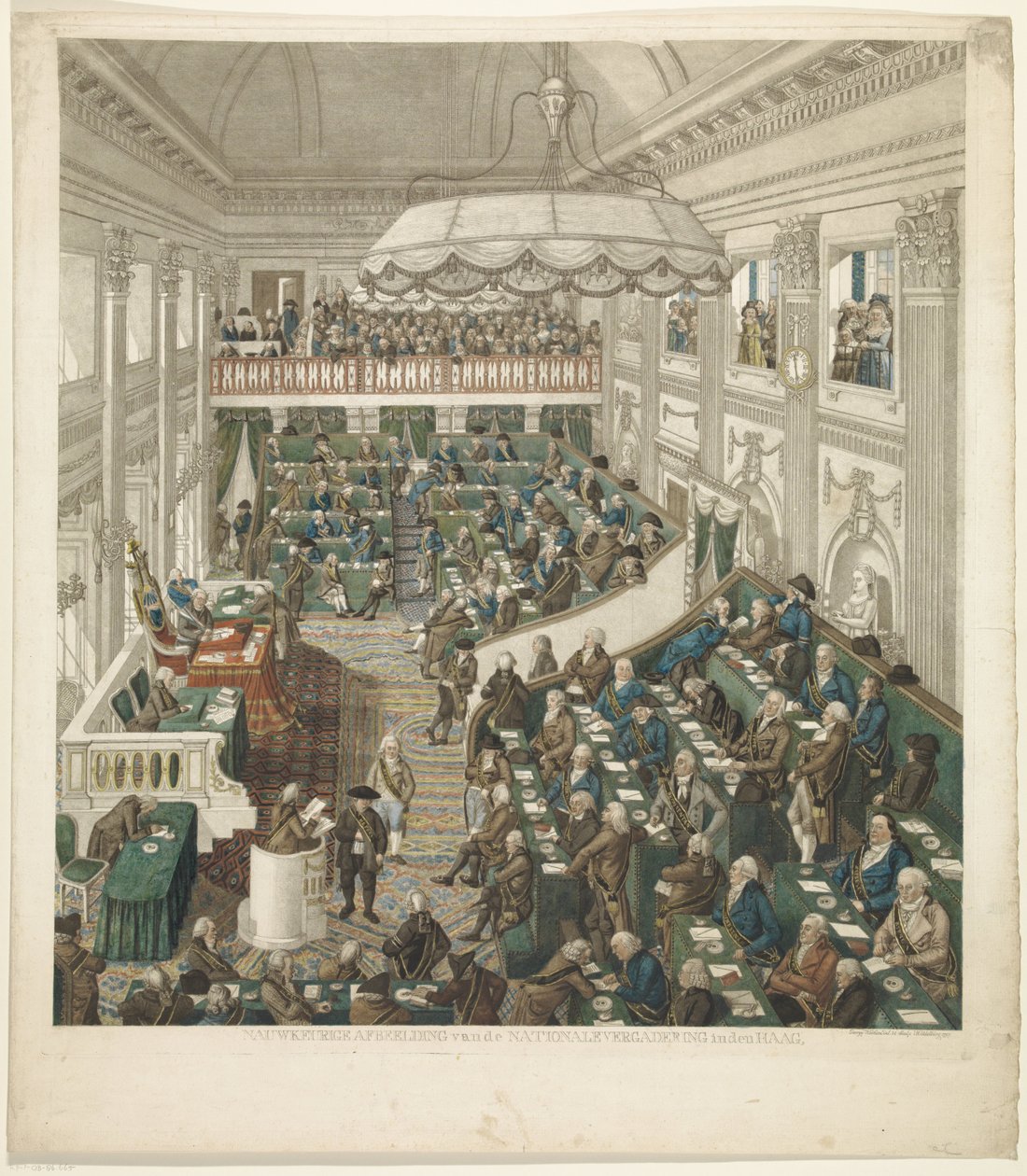 Primeira Assembleia Nacional em Haia, 1796
Representação exacta da Assembleia Nacional em Haia (título sobre o objecto) de George Kockers