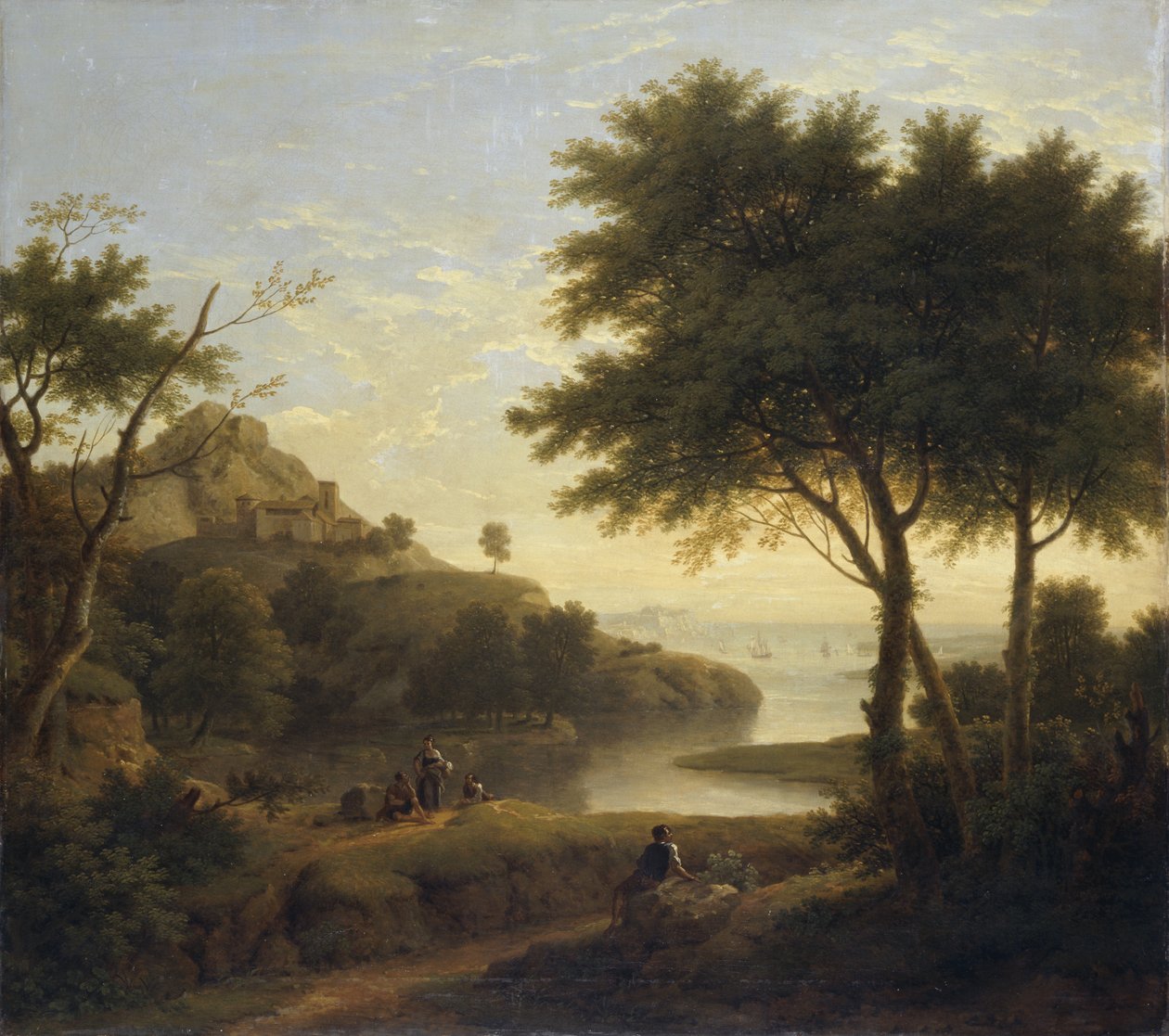 Paisagem perto de uma enseada costeira de George Lambert
