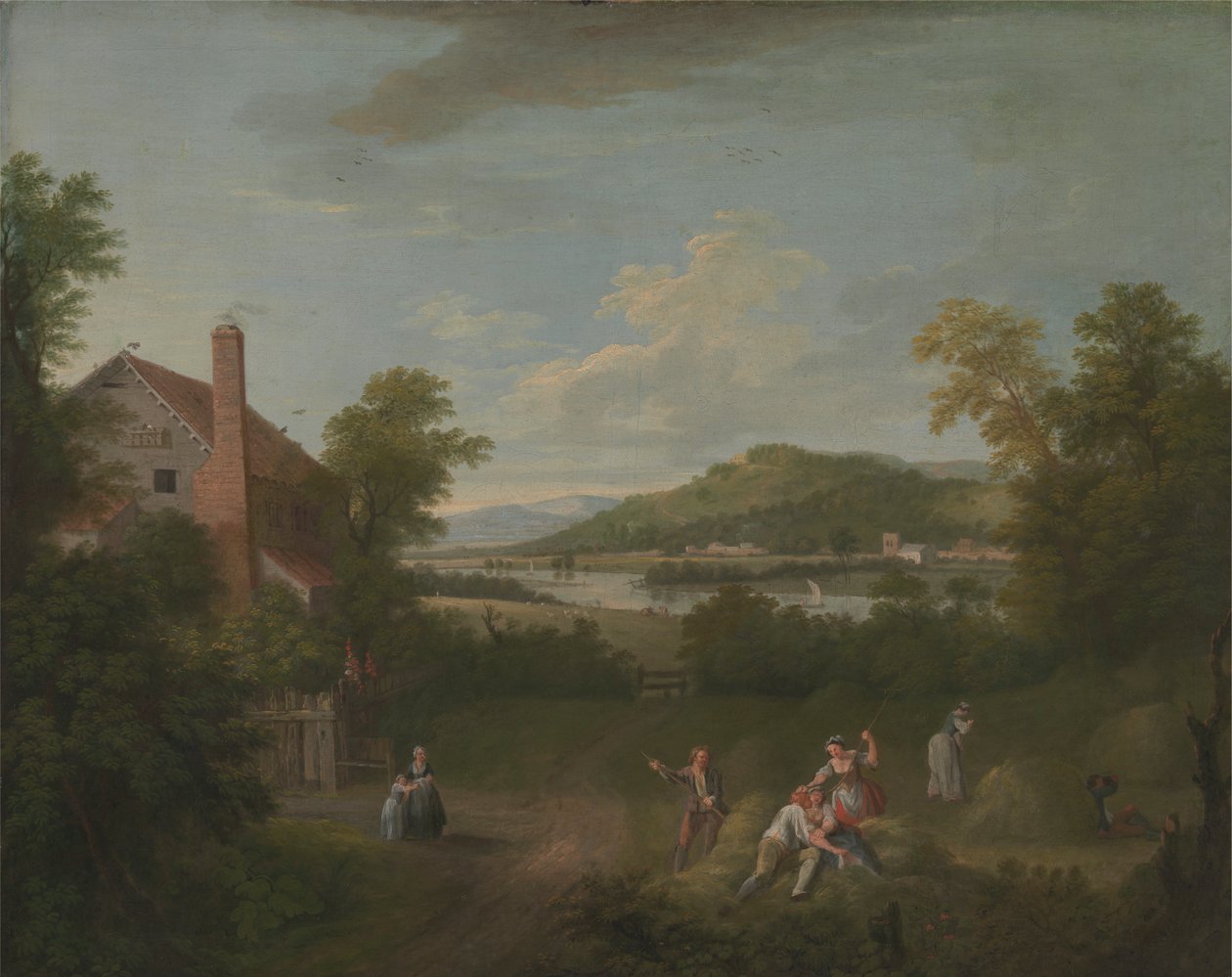 Paisagem com trabalhadores rurais de George Lambert
