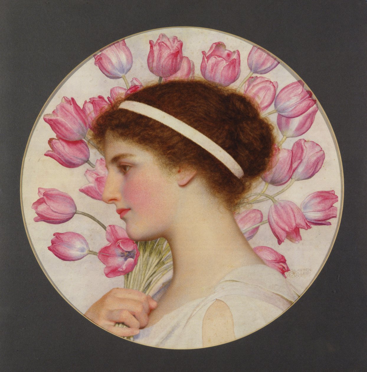 Festival das Tulipas, c.1920 (wc no papel) de George Lawrence Bulleid