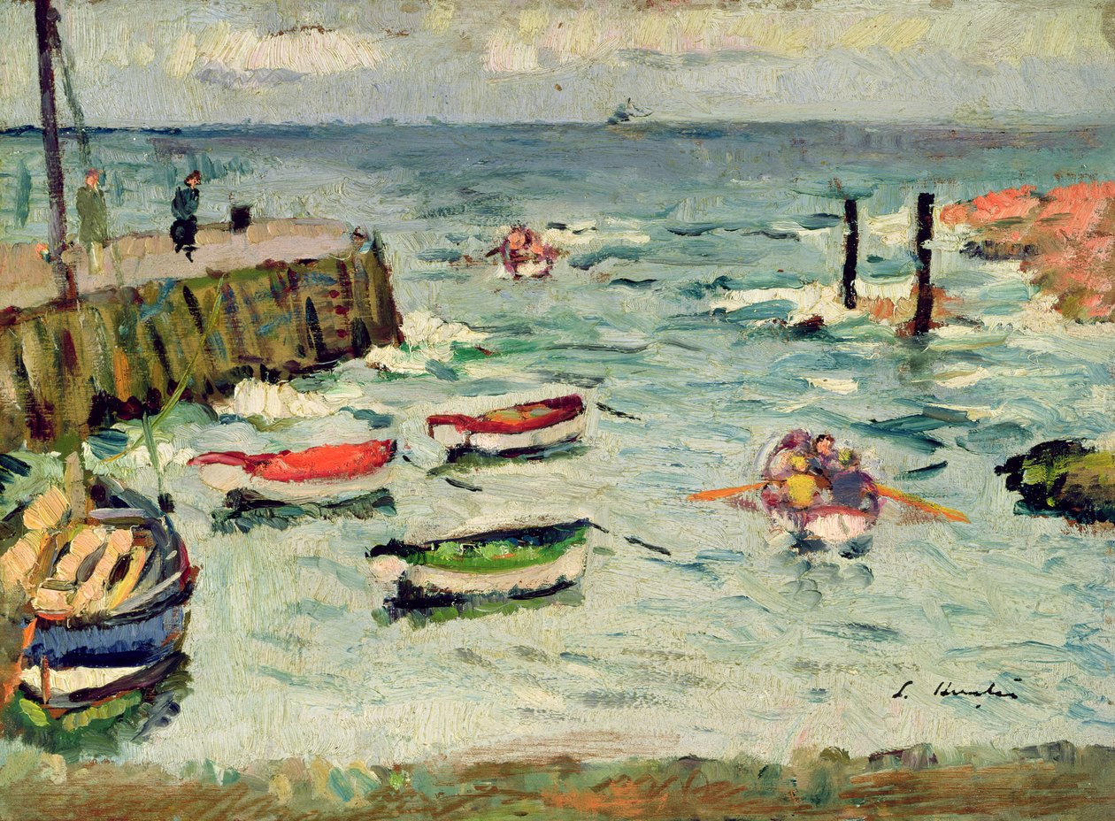 Um dia de verão, Largo (óleo sobre painel) de George Leslie Hunter