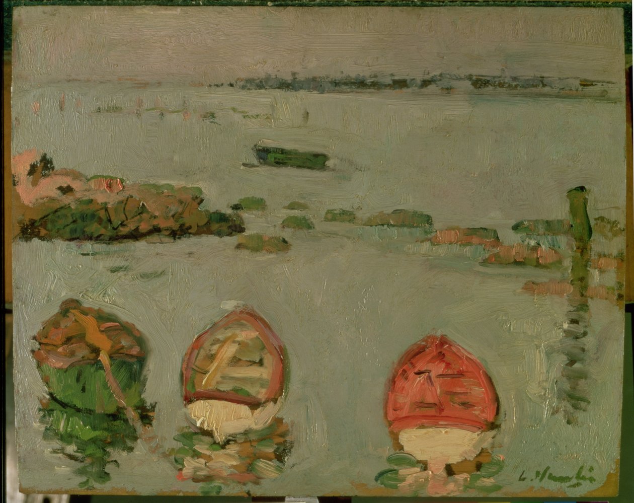 Barcos, Lower Largo, Fife de George Leslie Hunter