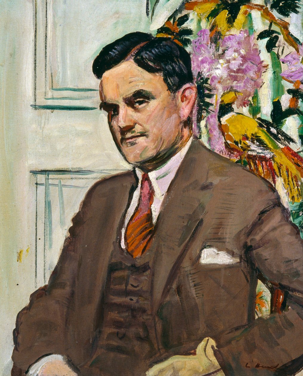 Dr. Tom J Honeyman, Diretor das Galerias de Arte de Glasgow 1939-54, c.1930 (óleo sobre tela) de George Leslie Hunter