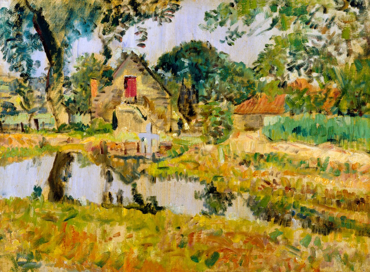 Old Mill, Fifeshire (óleo sobre tela) de George Leslie Hunter