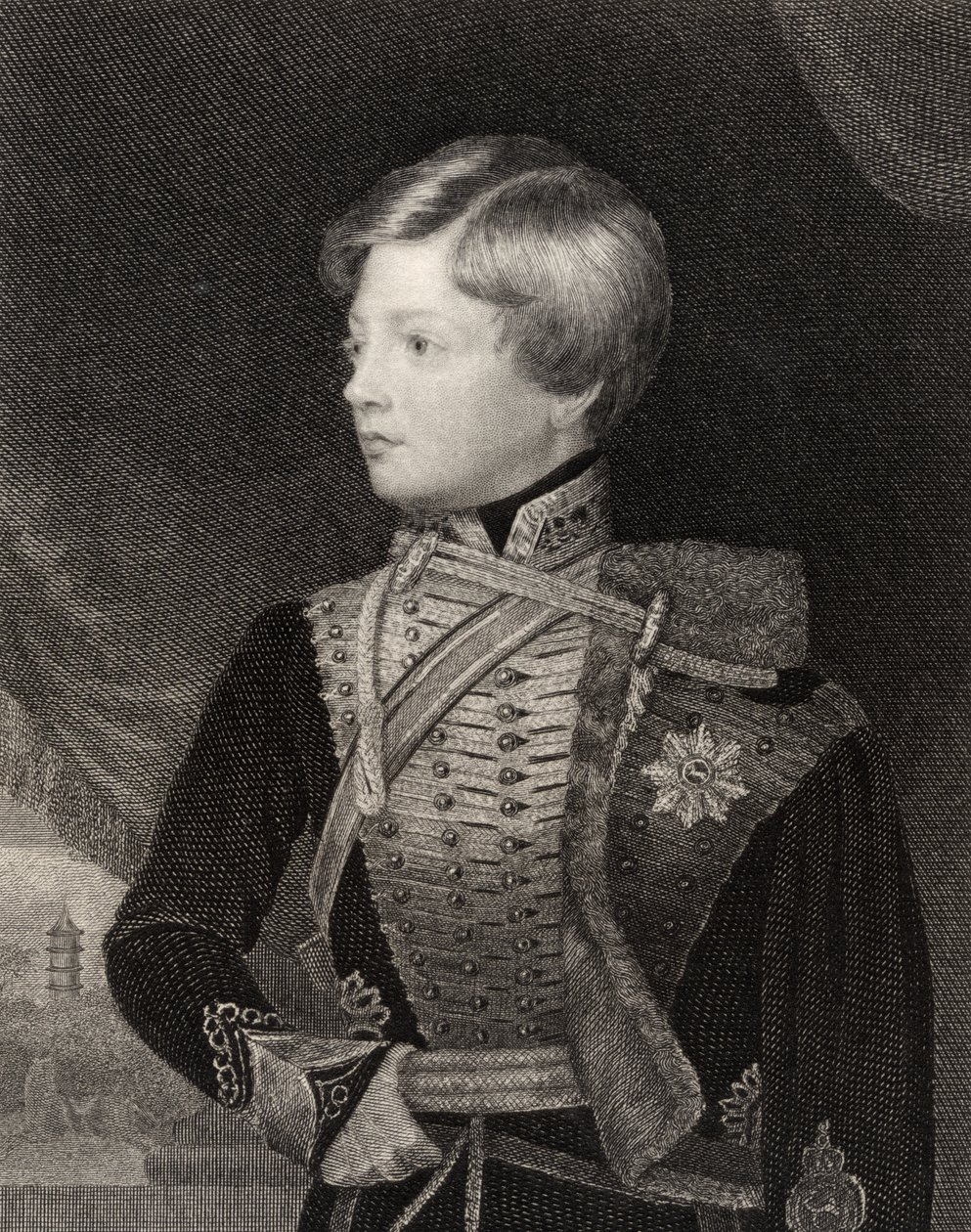 George V, rei de Hanover, gravado por TA Dean, da National Portrait Gallery, volume III, publicado em 1835 de George Lethbridge Saunders