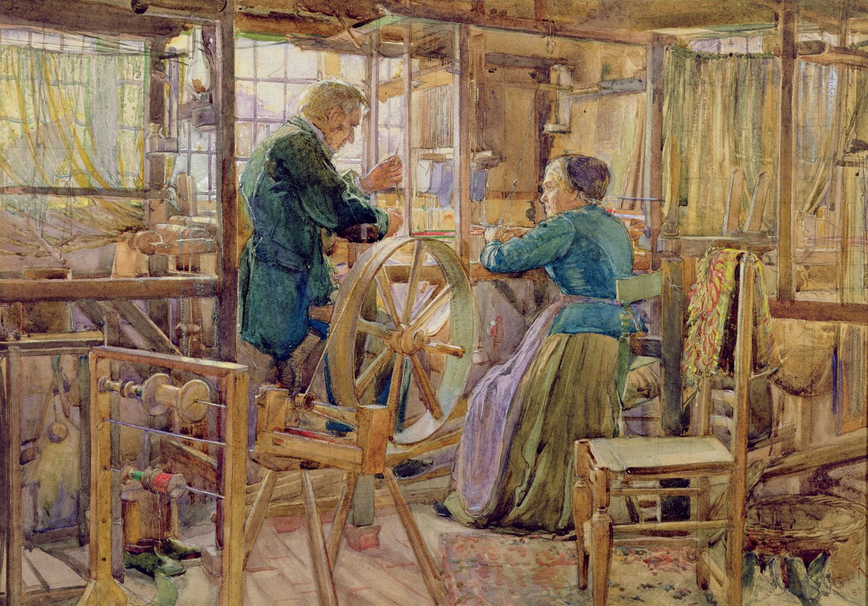 Tecelões, em Coventry, 1895 (wc e guache sobre papel) de George Lilly Anderson