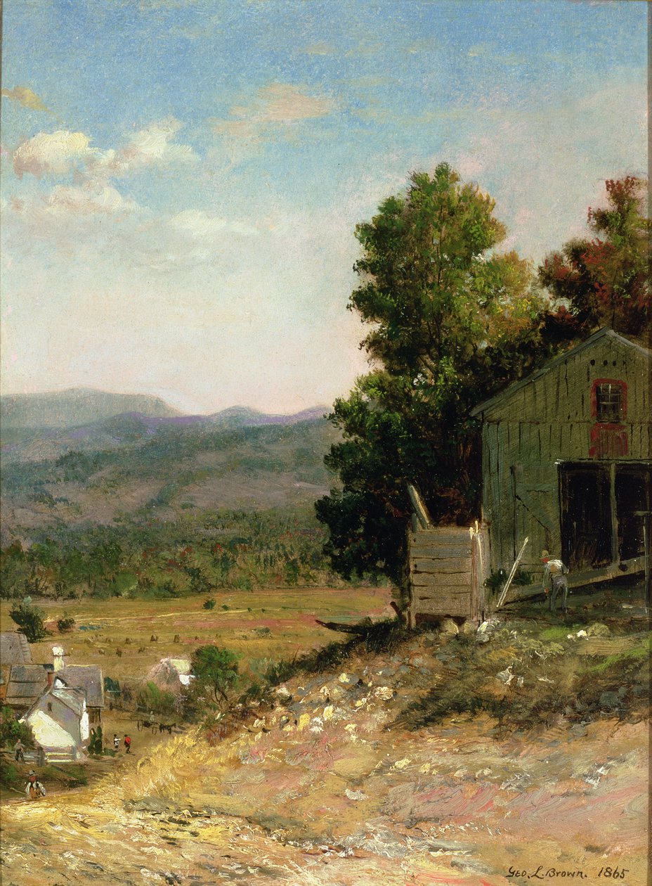 Estudo do velho celeiro, West Campton, New Hampshire, 1865 de George Loring Brown
