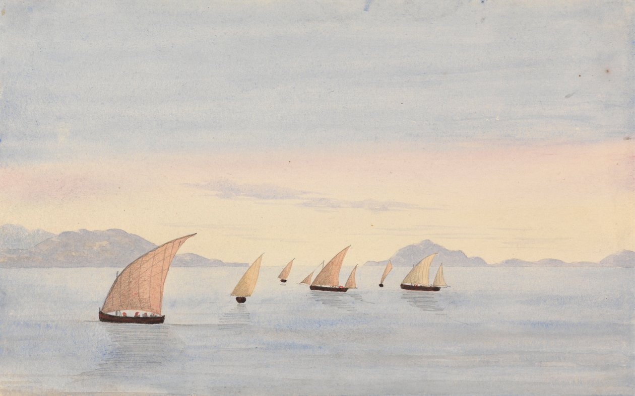 Tarifa Point, Espanha e Mons Abyla, África de George Lothian Hall