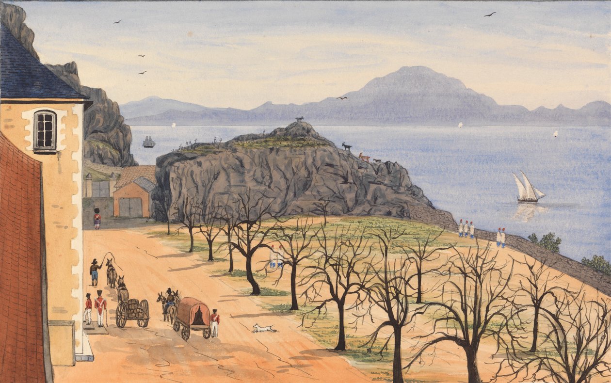 As Montanhas de África, a partir do Hospital de Gilbraltar de George Lothian Hall