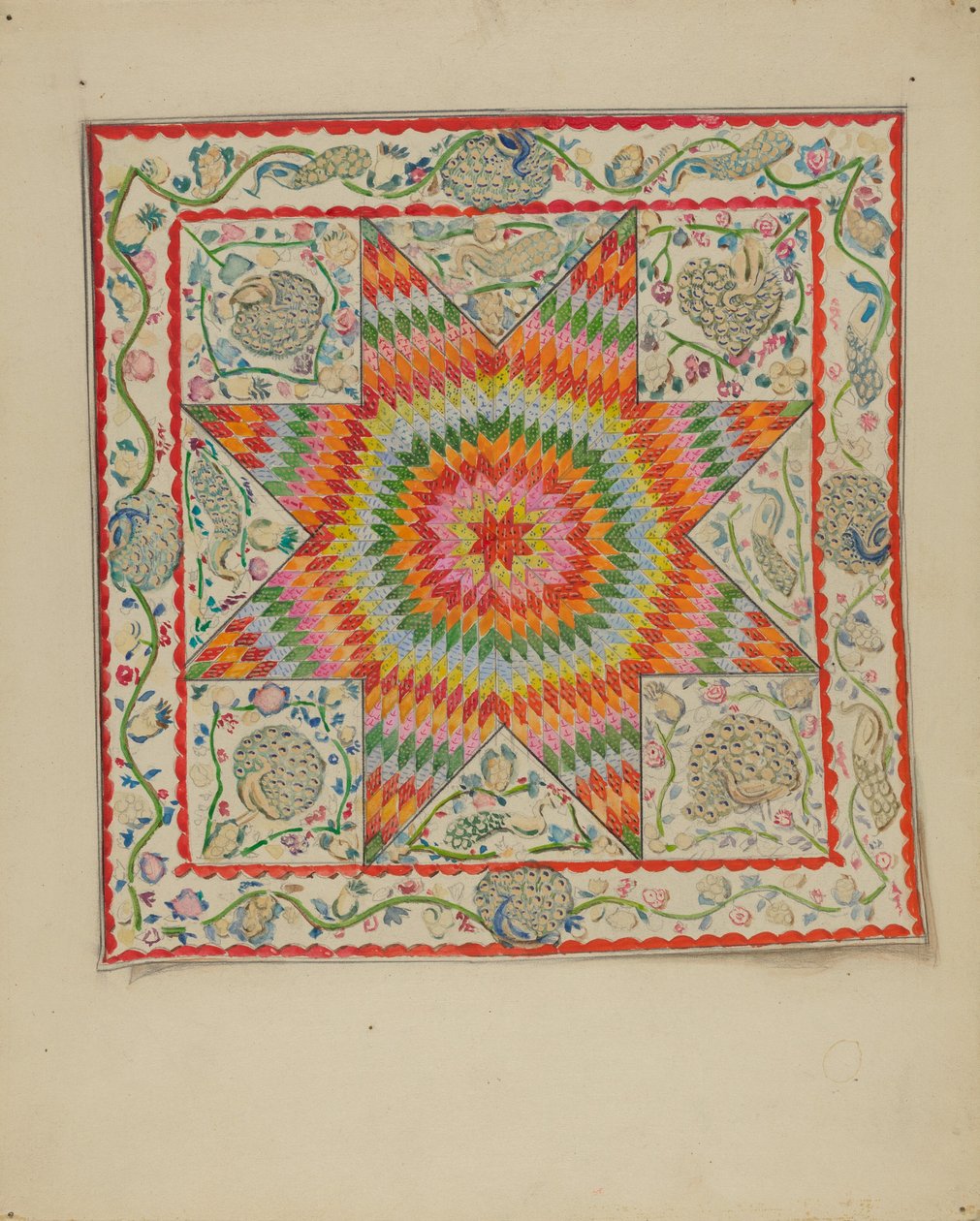 Manta de apliques e patchwork de George Loughridge