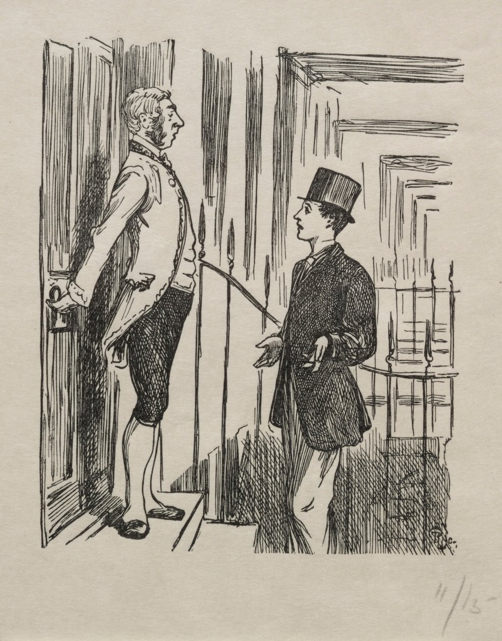 Coelebs em busca de um envelope Mulready, 1865. de George Louis Palmella Busson Du Maurier