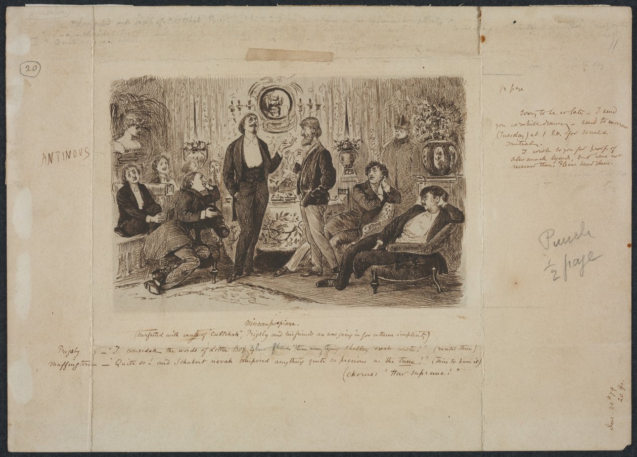 Nincompoopiana, Ilustração para Punch, c. 1879 de George Louis Palmella Busson Du Maurier
