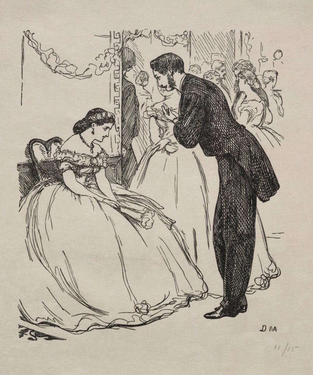 A canção do desconsolado, 1863. de George Louis Palmella Busson Du Maurier