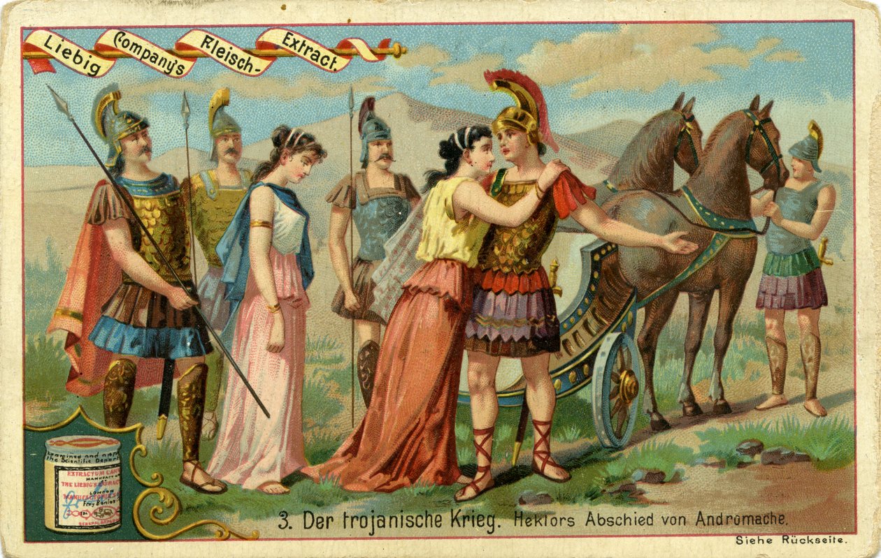 As Guerras de Tróia: Adeus de Hector à Andromache de Bartolome Esteban and studio Murillo