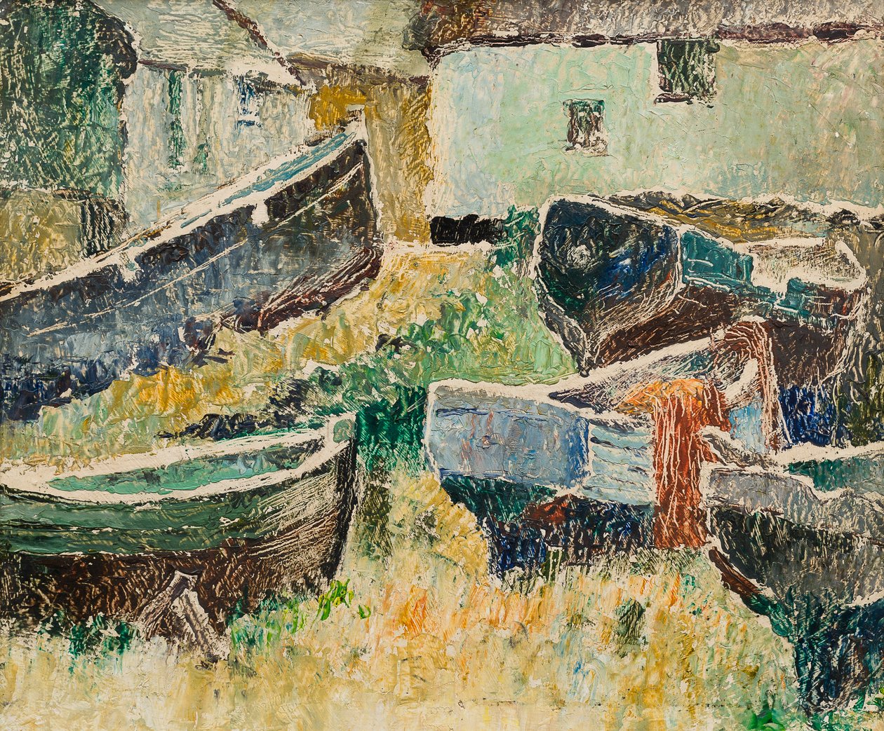 Sennen Cove (óleo sobre cartão) de George Manning Sanders