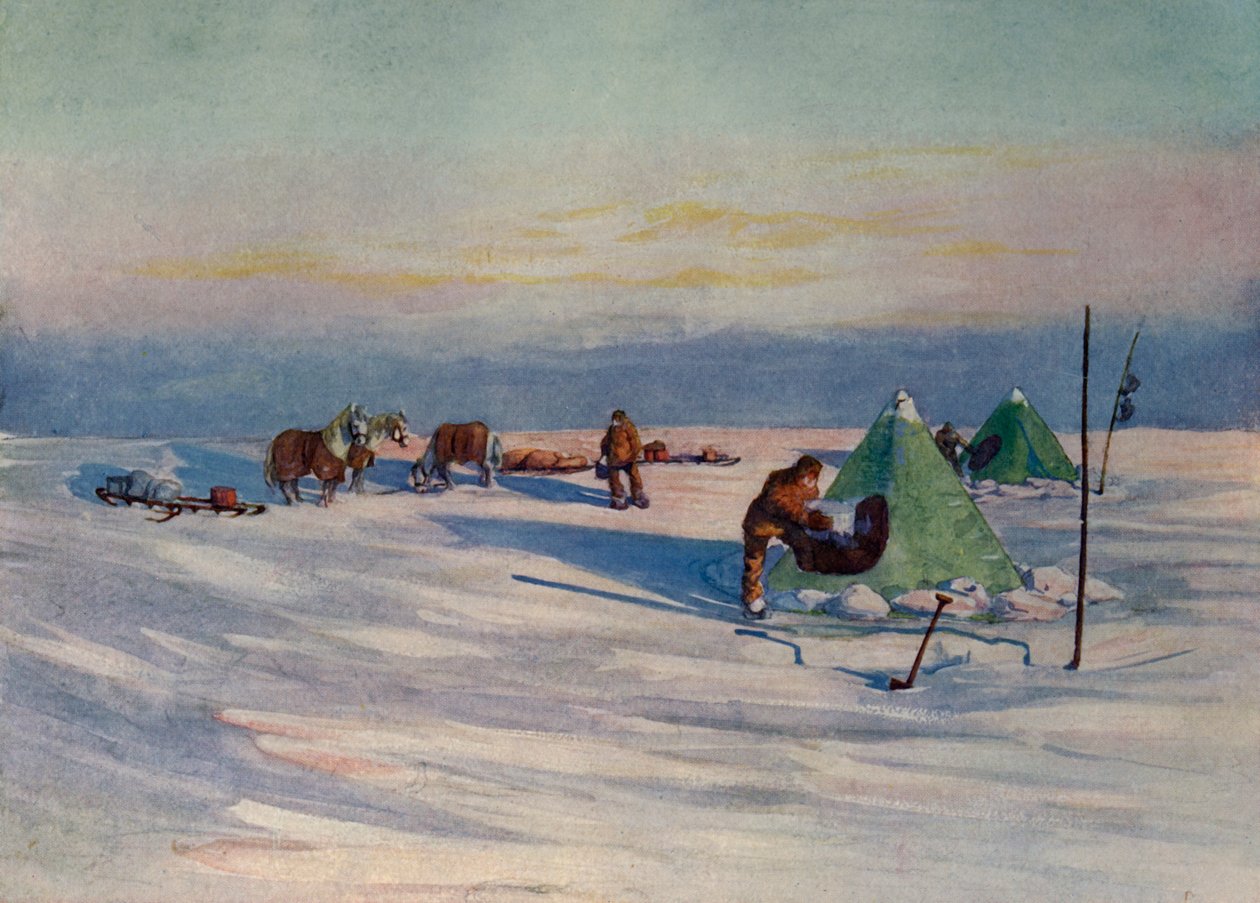 Uma noite tranquila na barreira, c1908, 1909 de George Marston