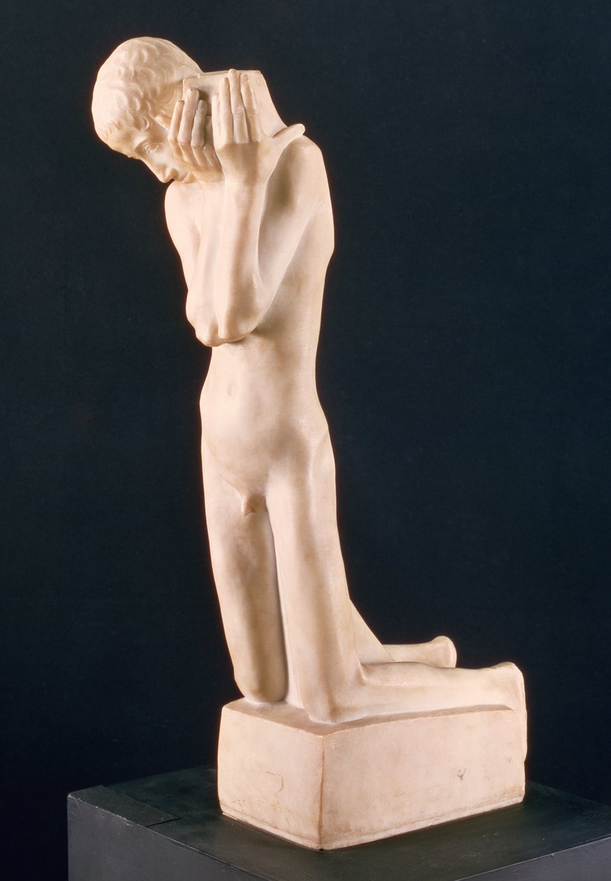 The Relic Bearer, escultura de George Minne (1866-1941) c.1897 (mármore) de George Minne