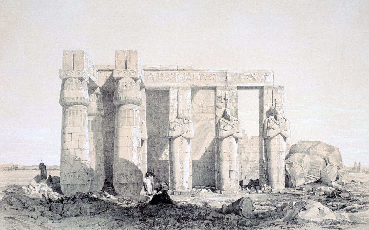 Ramseion, Luxor, Egito, século XIX de George Moore