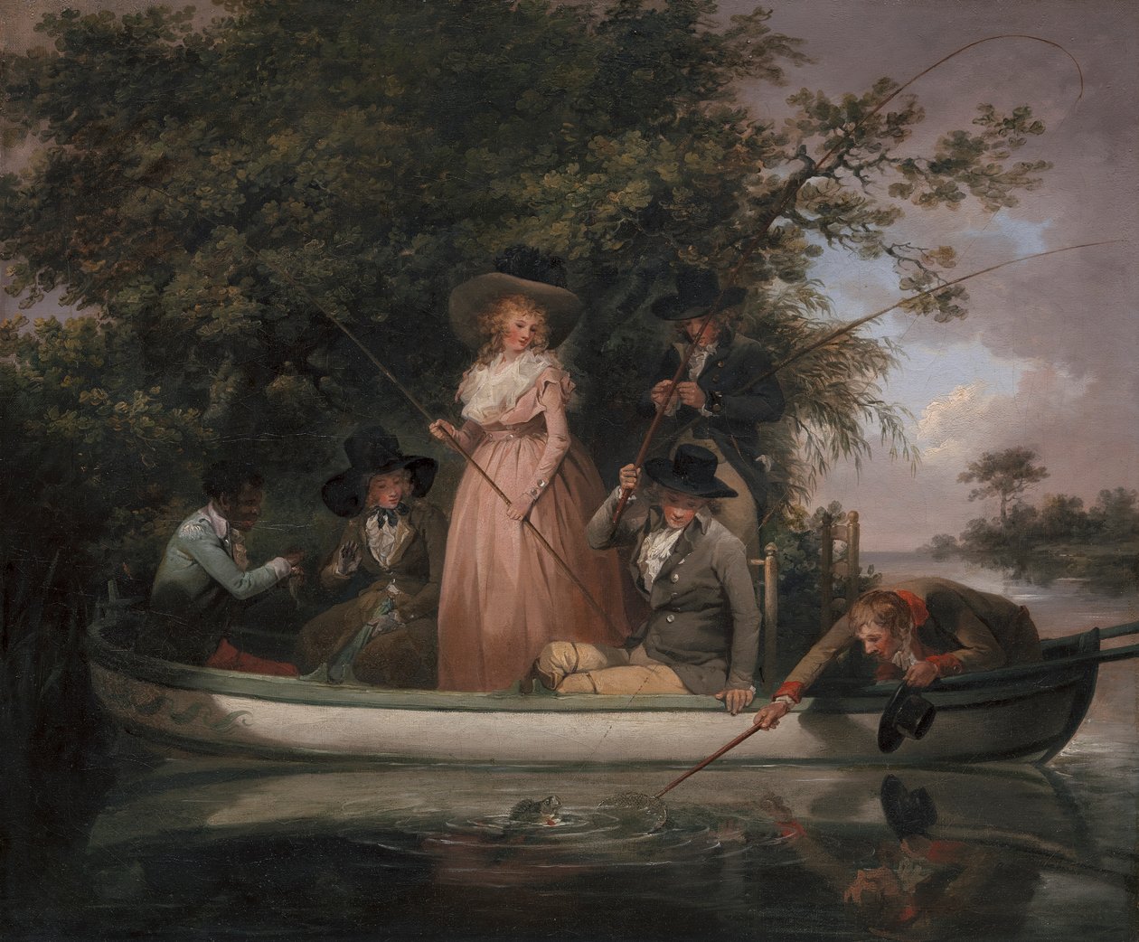 A Party Angling de George Morland