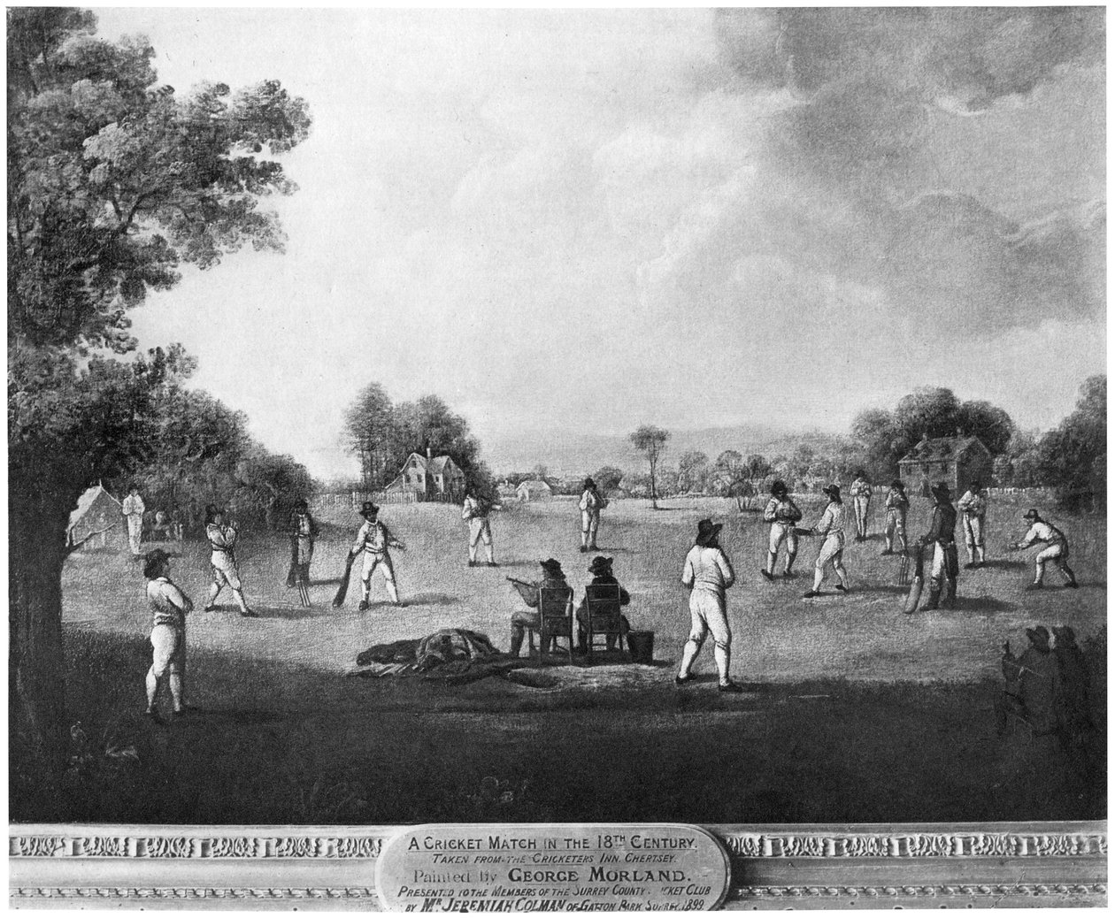 Uma partida de críquete, do século XVIII de 1912. de George Morland