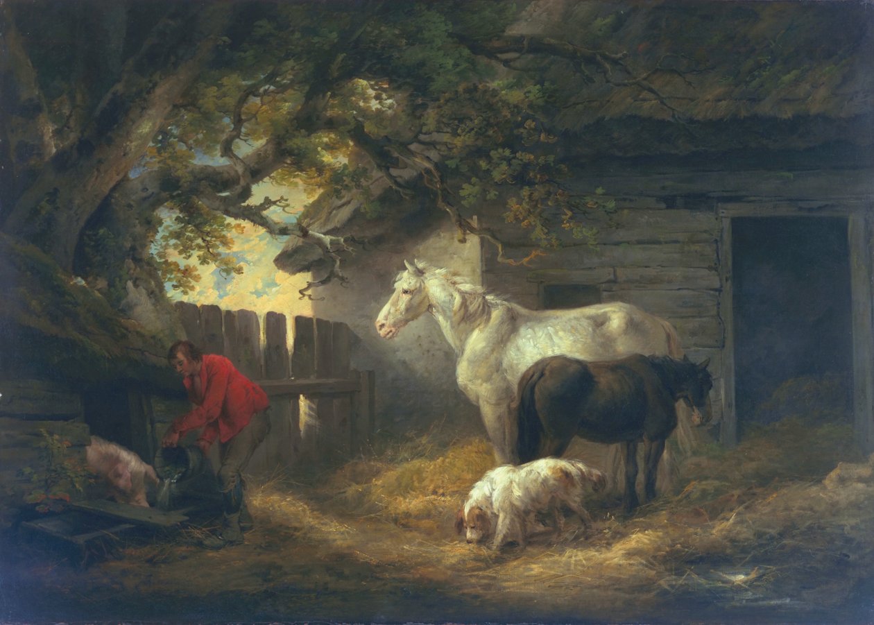 Um curral, 1792 de George Morland