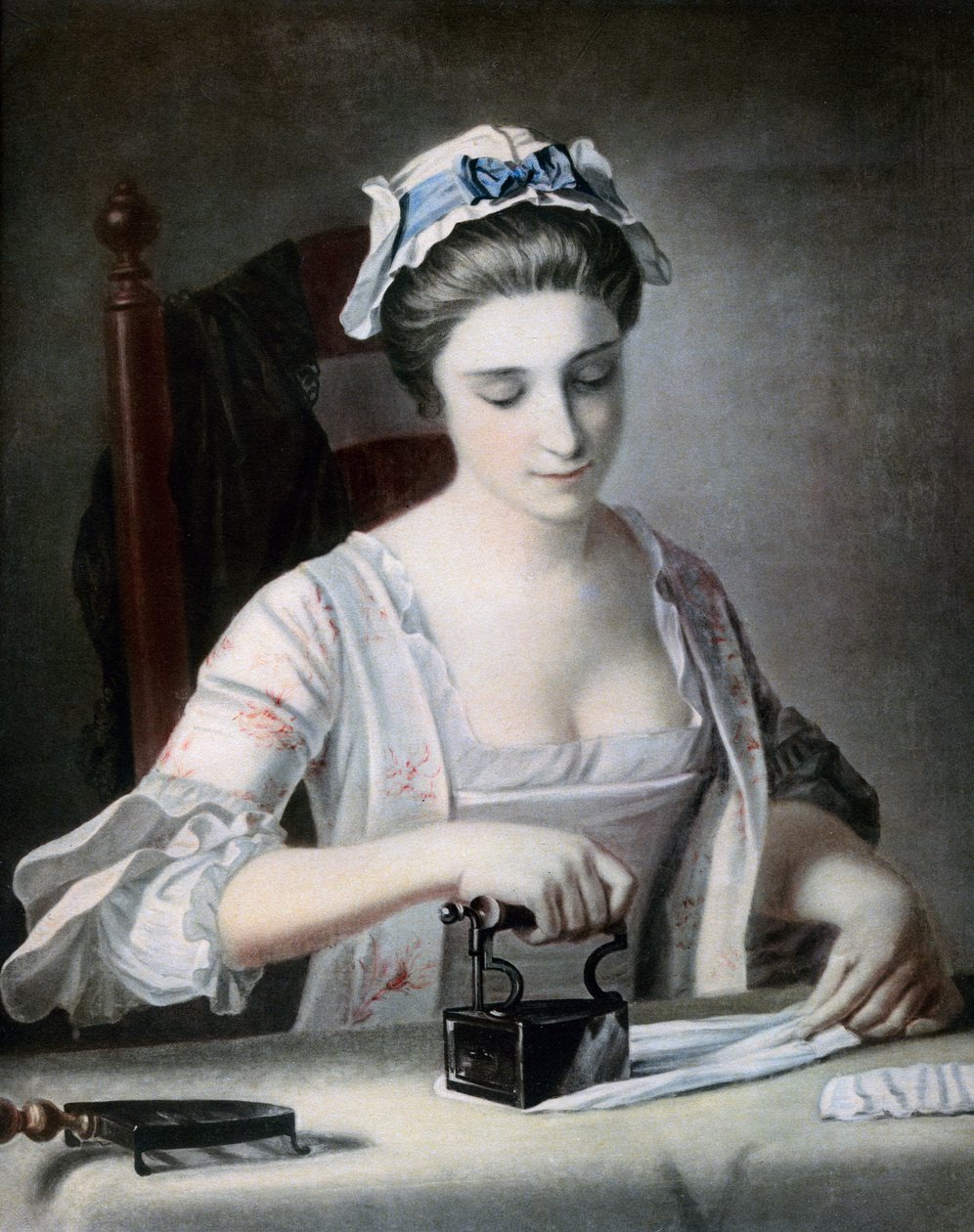 Uma empregada doméstica passando, do século XVIII. de George Morland