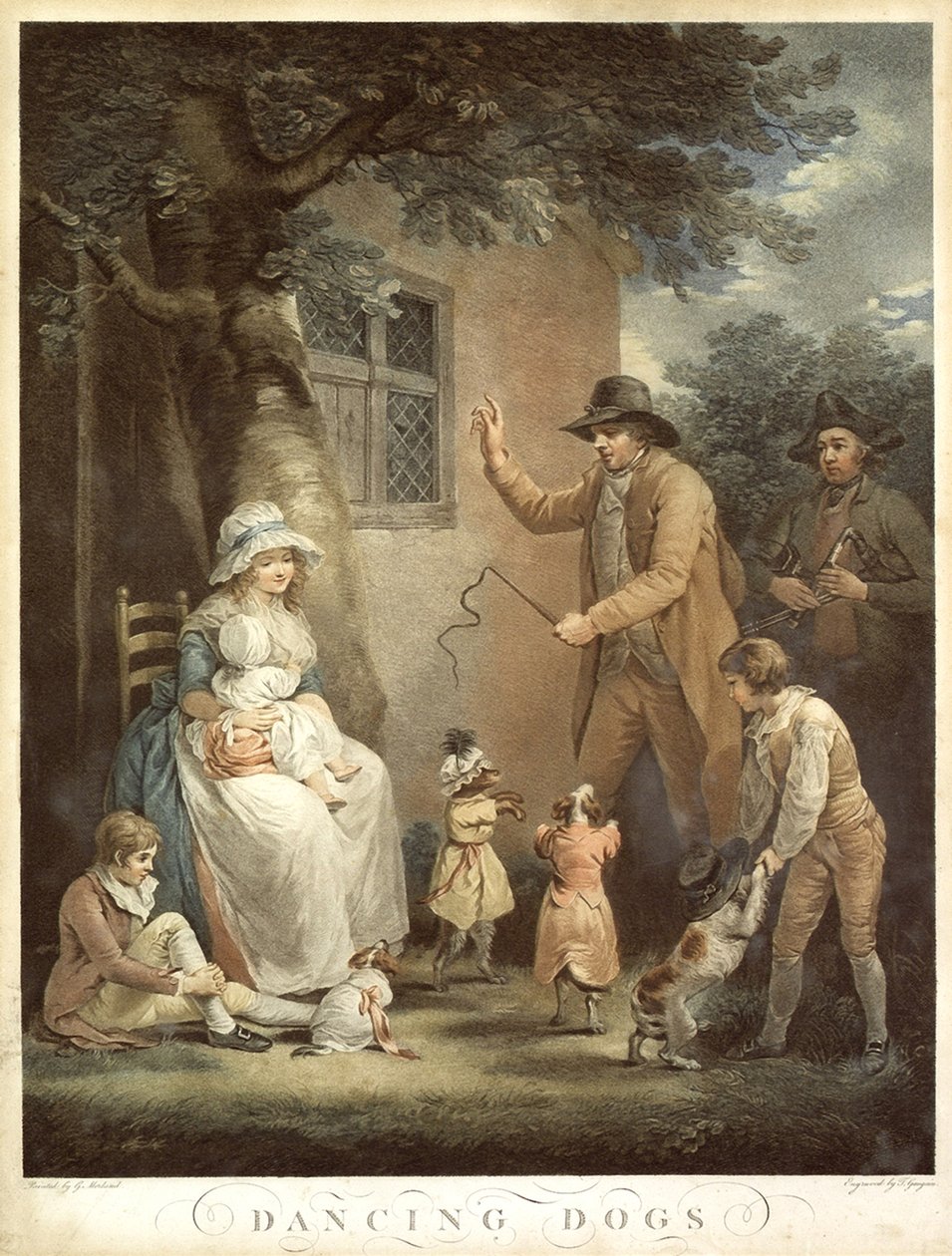 Cães Dançando, c. 1800 de George Morland