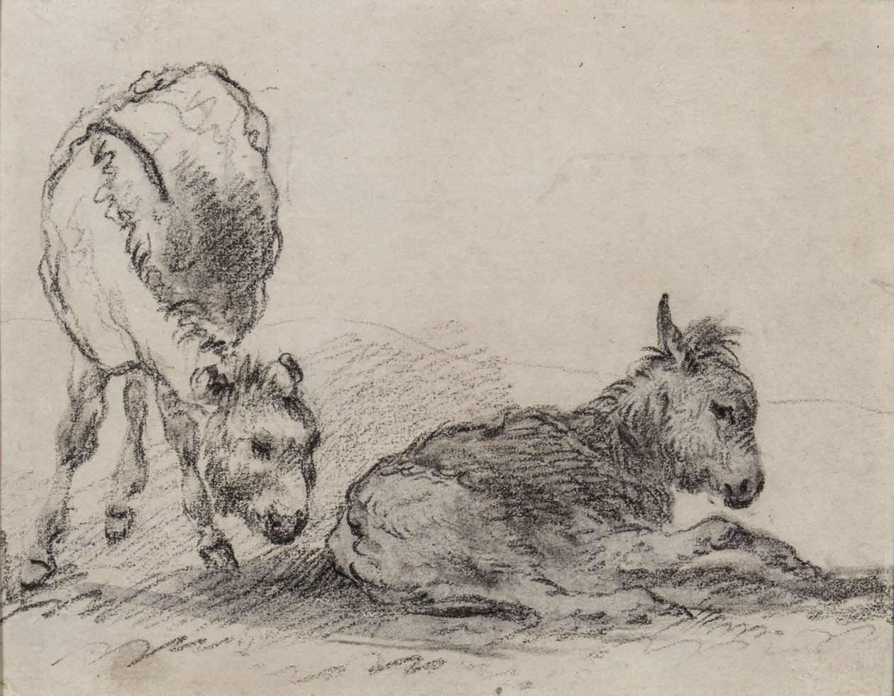 Potros de burro (carvão sobre papel) de George Morland
