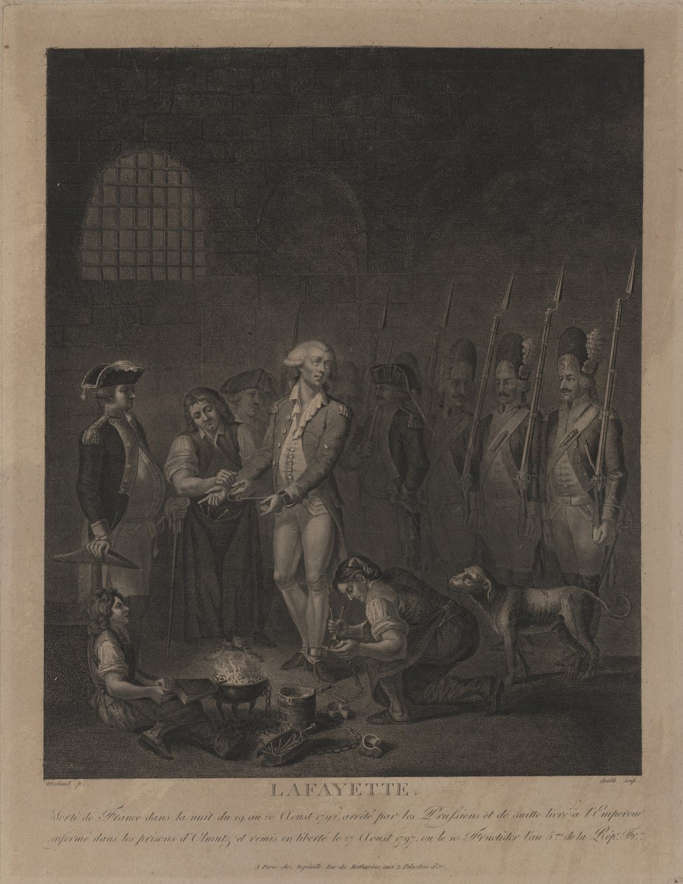 Lafayette na prisão de Olmütz de George Morland