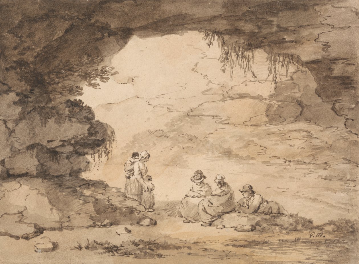 Camponeses numa gruta de George Morland