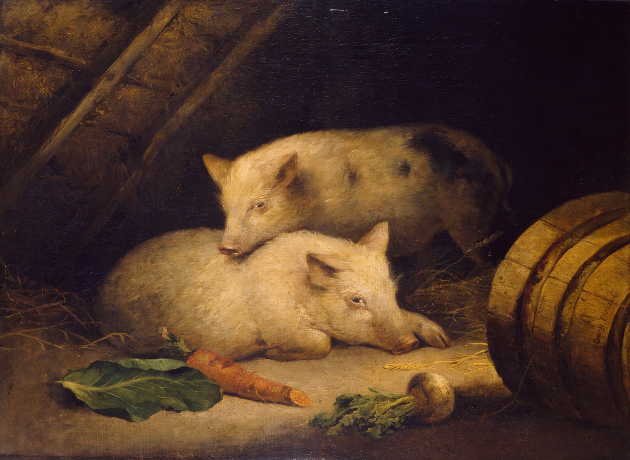 Porcos, 1775-1800 de George Morland
