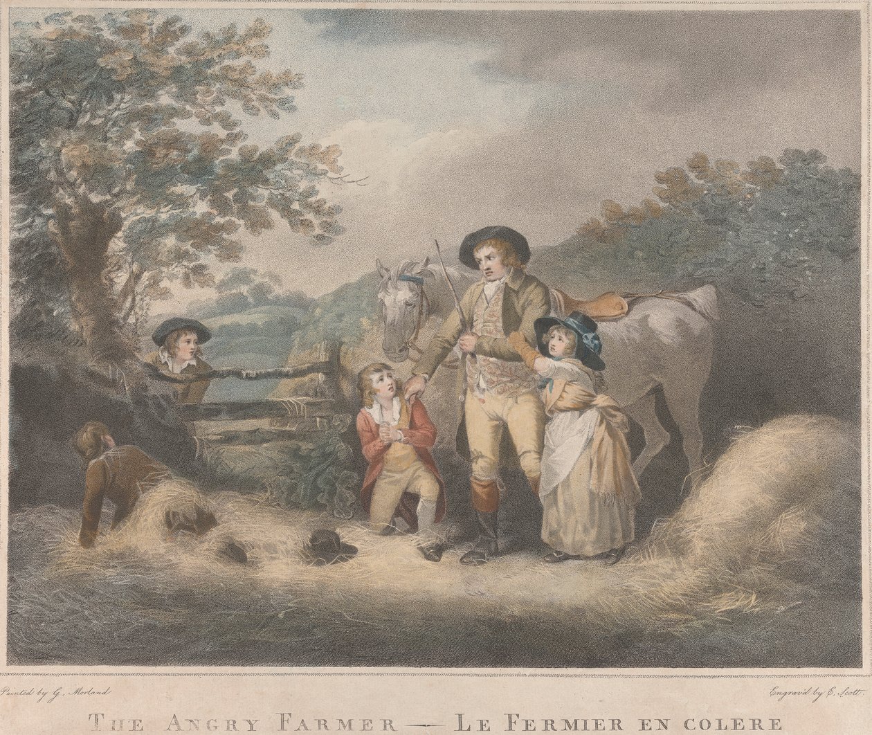 Conjunto de Quatro: O Agricultor Furioso de George Morland