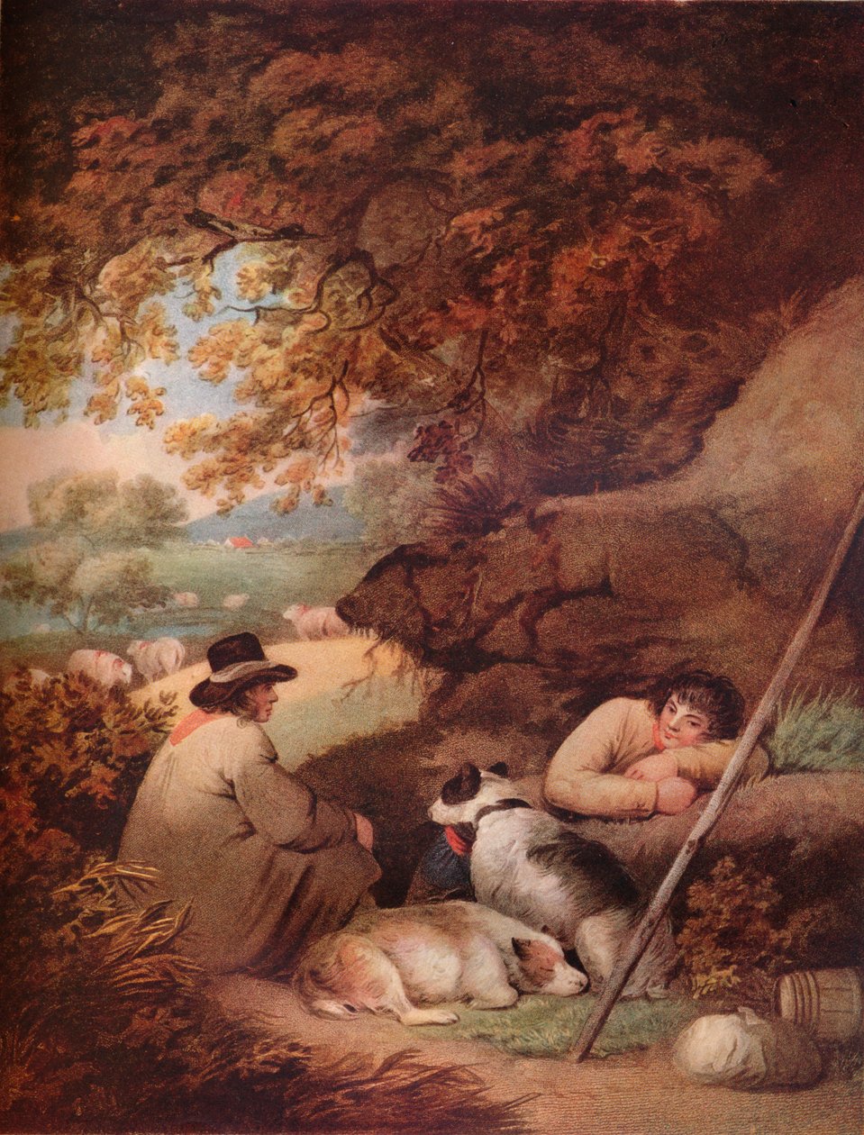 Pastores repousando, século 18, 1919 de George Morland