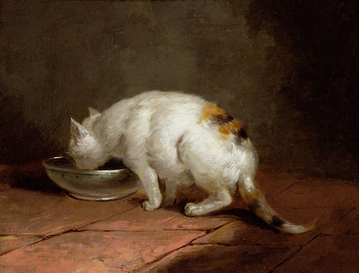O Gato do Artista a Beber de George Morland