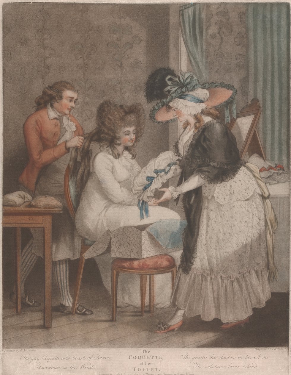 A Coquette na sua casa de banho de George Morland