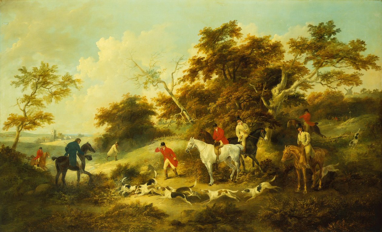 A Morte da Raposa (óleo sobre tela) de George Morland