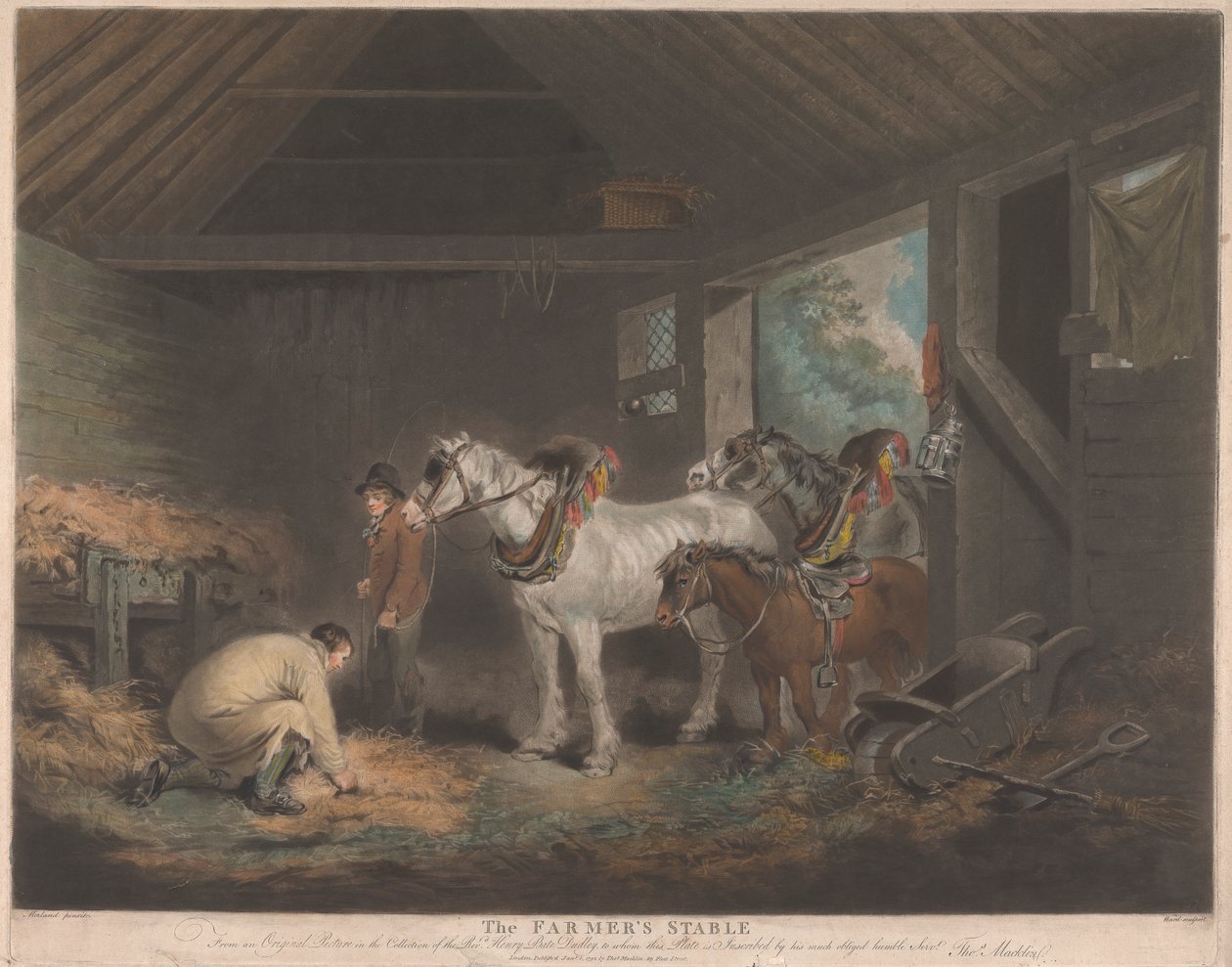 O Estábulo do Agricultor de George Morland