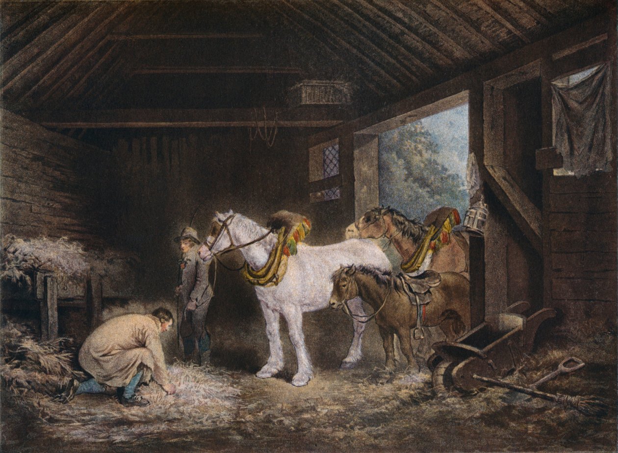 O estábulo dos agricultores, 1791 1901 de George Morland