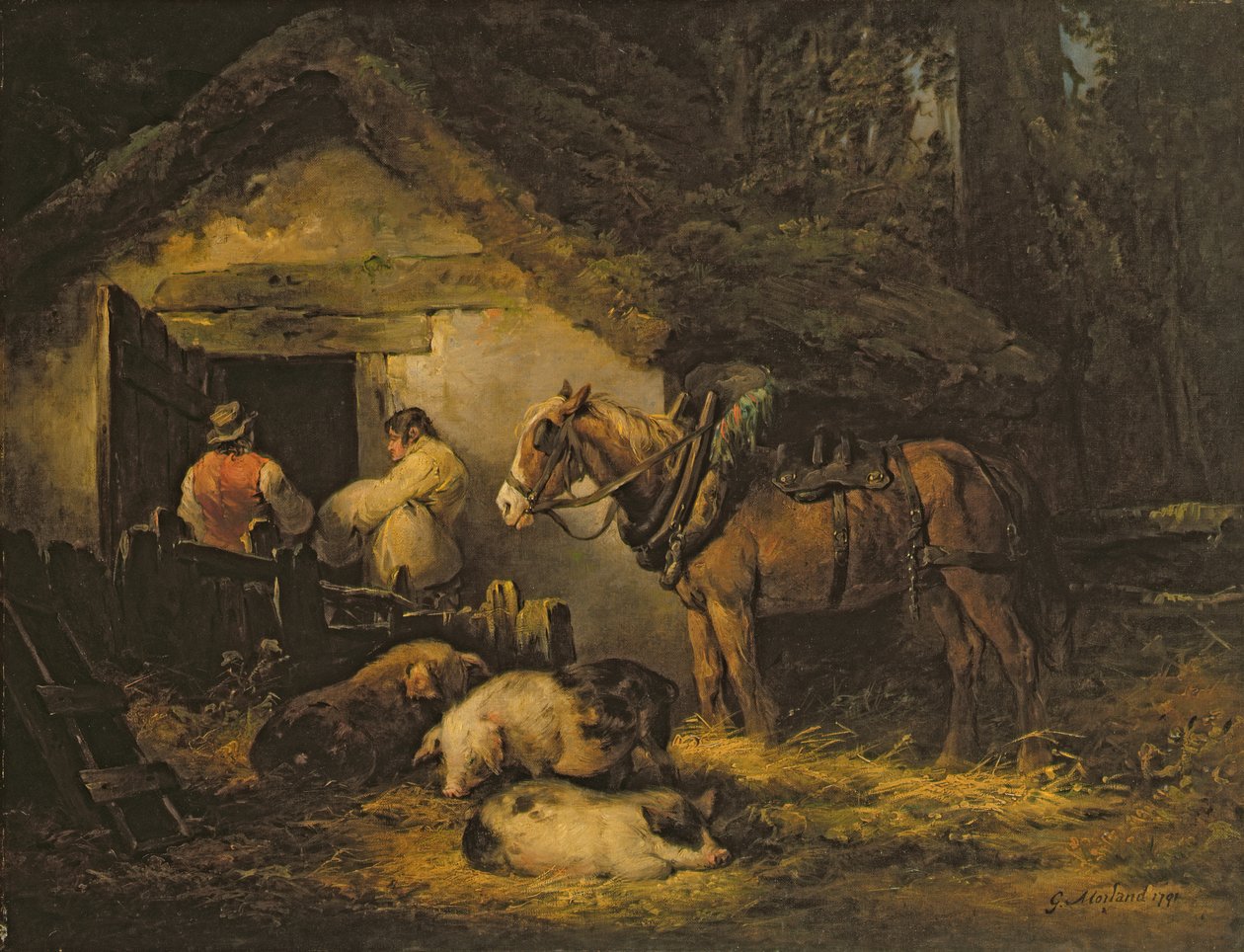 A porta do estábulo de George Morland