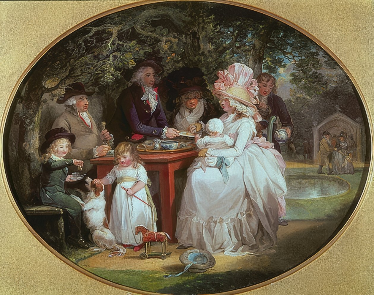 O jardim de chá. 1790 de George Morland