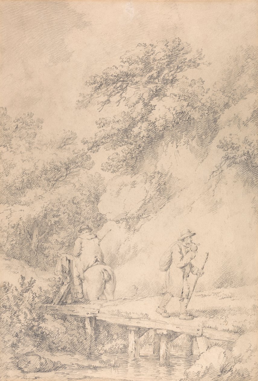 Dois homens numa estrada de campo de George Morland