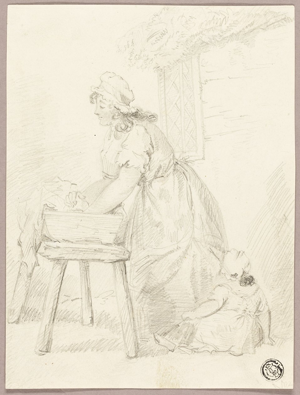 Mulher a lavar roupa de George Morland